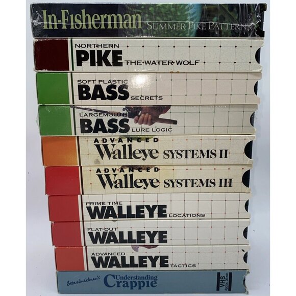 10 Fishing VHS In-Fisherman Walleye Largemouth Bass Pike Crappie Videos - Picture 2 of 15
